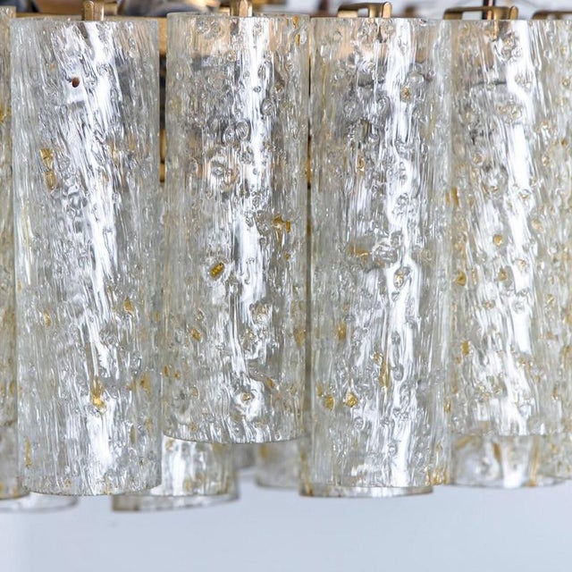 Doria Gold Flakes Glass and Brass Chandeliers, 1960s For Sale - Image 3 of 18