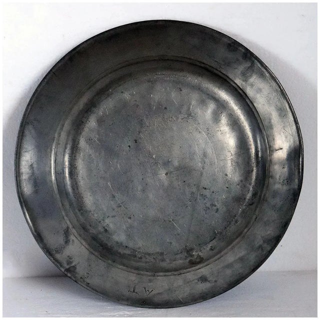 German Pewter Wrigglework and Engraved Reeded Schwabisch Gmund City Plate For Sale In Denver - Image 6 of 8