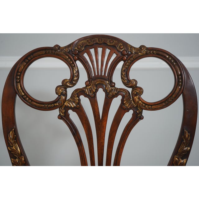 Wood Set of 10 Theodore Alexander Mahogany Georgian Style Dining Chairs For Sale - Image 7 of 18