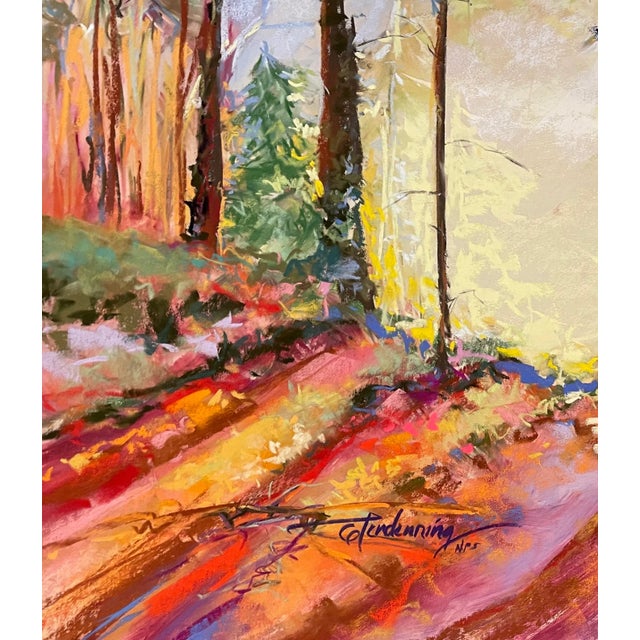 Susan Glendenning Forest Interior Pastel For Sale - Image 4 of 4