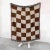 Woven throw blanket, 50"x60" (127x152cm) Abstract brown and beige squares chequers quilt Our premium natural cotton throw...