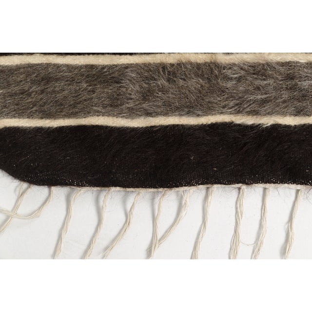 1950s Vintage Angora Wool Kilim Rug For Sale - Image 5 of 10