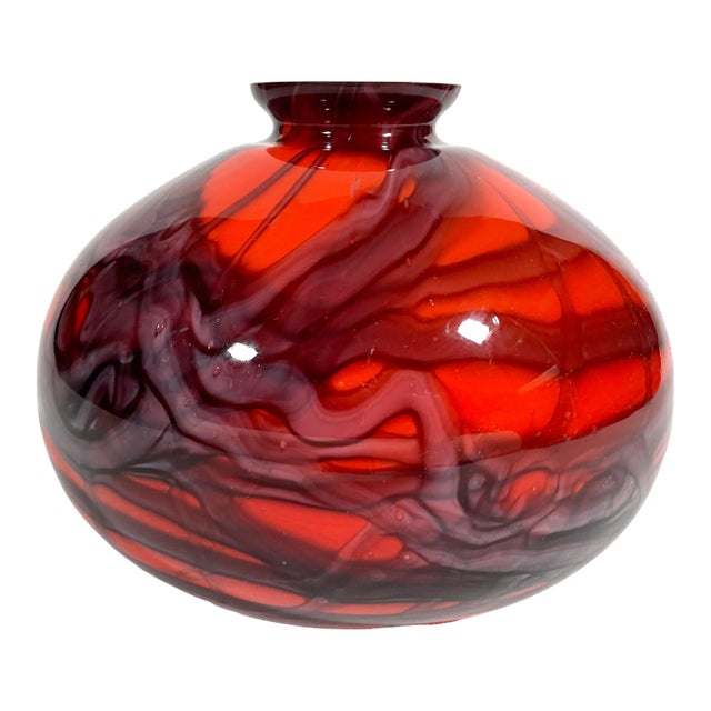 1920s Czech Bohemian Art Glass Vase, Kralik For Sale