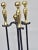 Metal Vintage Brass & Cast Iron Fireplace Mantel Tools For Sale - Image 7 of 8