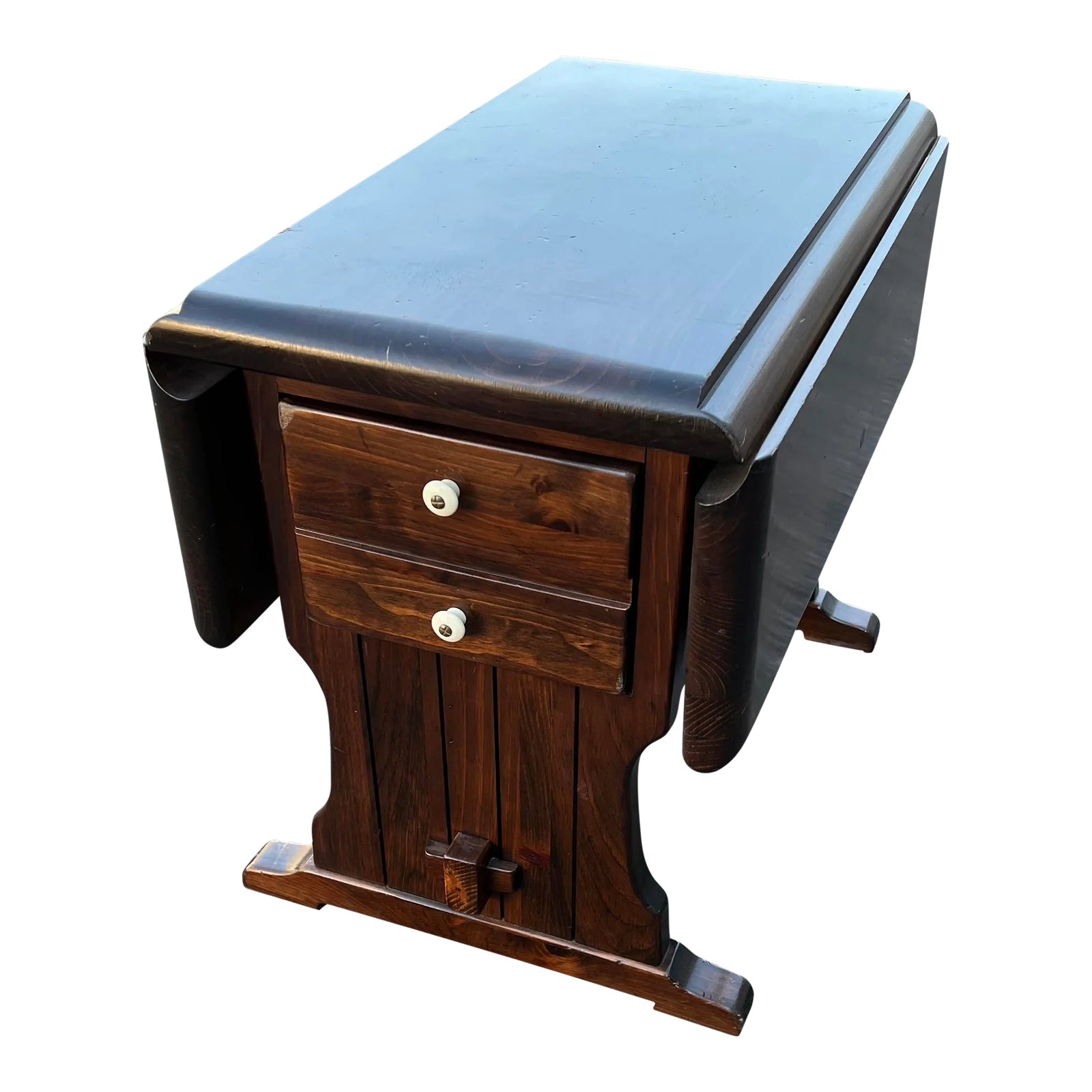 Mid 20th Century Ethan Allen Mission Style Drop Leaf Table Chairish