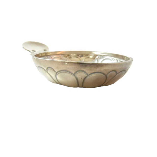 Mid 20th Century French Sterling Silver Tastevin by Puiforcat, Tasting Cup for Wine, French Wine Tasting Silverware For Sale - Image 4 of 8