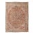 Gray Green, Taupe Border, Soft Red Heriz With Geometric Medallion 11'6 X 14'5 For Sale