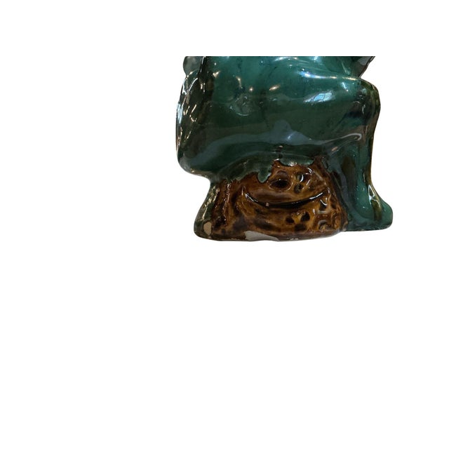 1930’s Majolica Terra Cotta Frog For Sale - Image 9 of 9
