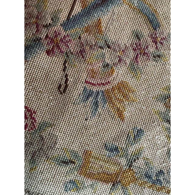French Needlepoint Chair Cover Tapestry from Bobyrug, 1890s For Sale - Image 6 of 10