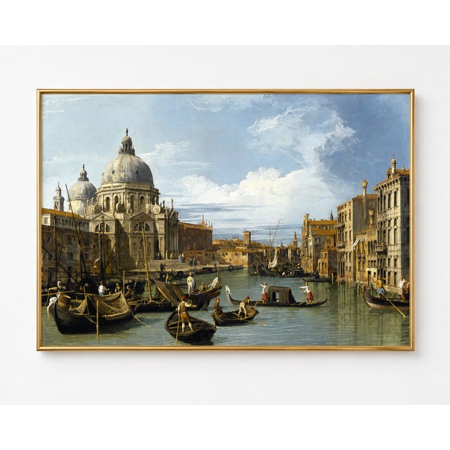 Not Yet Made - Made To Order The Entrance to the Grand Canal, Venice by Canaletto, Vintage Art Print, 60" X 40" For Sale - Image 5 of 10