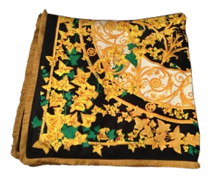 Gianni Versace Custom Made Mendoza Head Green & Gold Velvet Throw