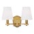 Alexa Hampton by Visual Comfort Studio Paisley Medium Vanity, Burnished Brass For Sale