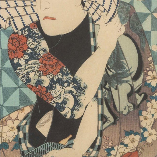 Toyohara Kunichika Kabuki Actor Woodblocks, 2 For Sale - Image 12 of 15