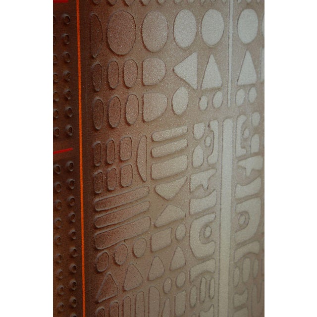 Unique Large Vintage Maxwell Pochoir Relief Painting by Paul Maxwell, 60" X 48" For Sale - Image 6 of 16