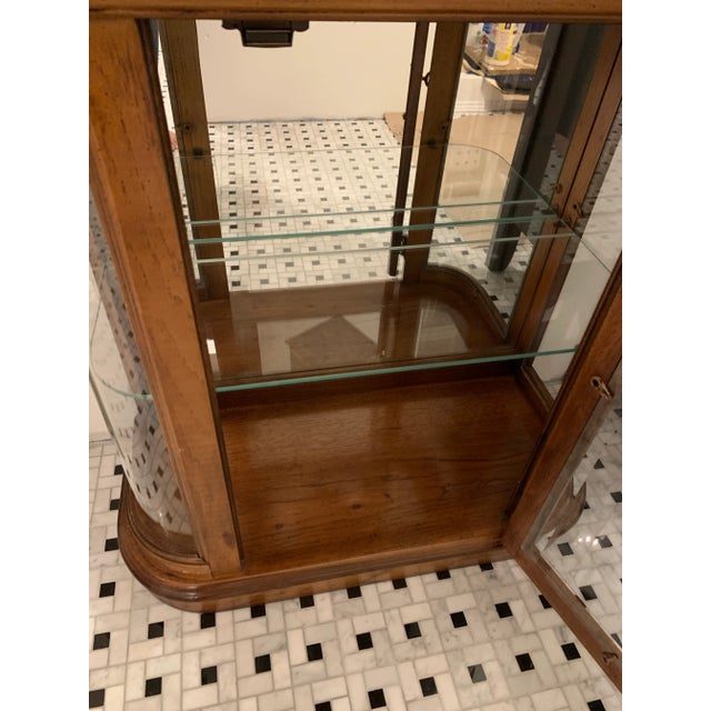 1990s Petite Curved Glass Curio Pulaski French Empire Style For Sale - Image 5 of 12
