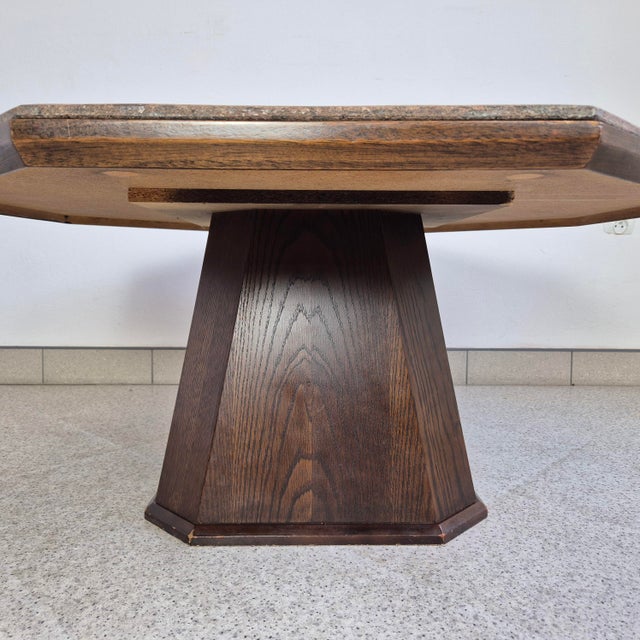 Vintage Octagonal Coffee Table with Stone Top, Germany, 1960s For Sale - Image 4 of 9