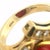 Coral Diamond Oval Ring 18k Yellow Gold Retro Leaf Design For Sale In Miami - Image 6 of 6