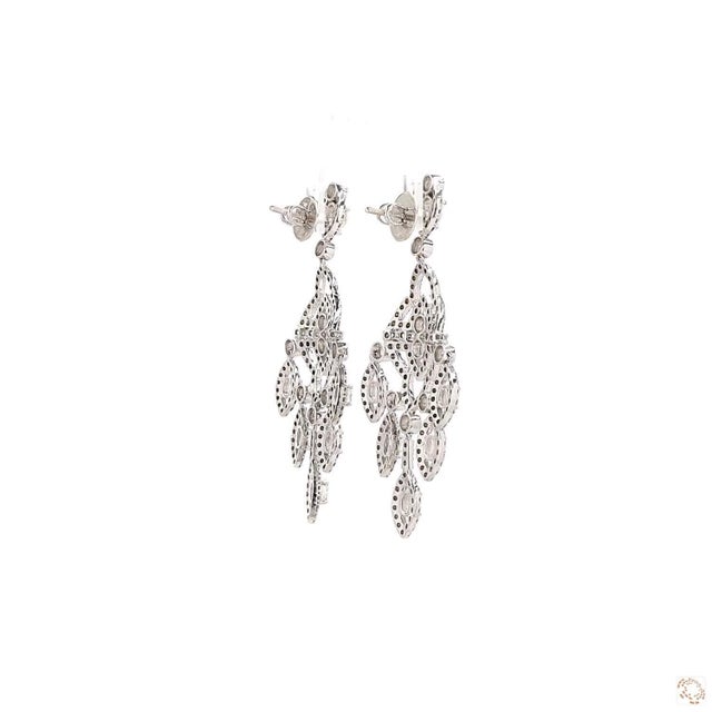 8.19 Carat Round Brilliant Cut Diamond Gold Earrings, Pair For Sale In New York - Image 6 of 9