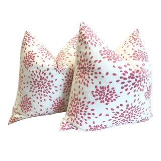 Scalamandre "Fireworks" in Cupcake Pink Pillows- a Pair For Sale