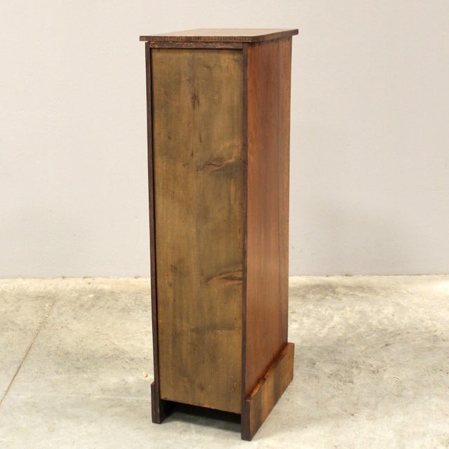 Wood Antique Bedside Table in Walnut, 1900s For Sale - Image 7 of 9