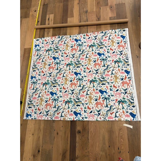 Abstract Schumacher's Beasts Indoor / Outdoor Animal Print Fabric - 1 Yards Piece For Sale - Image 3 of 3
