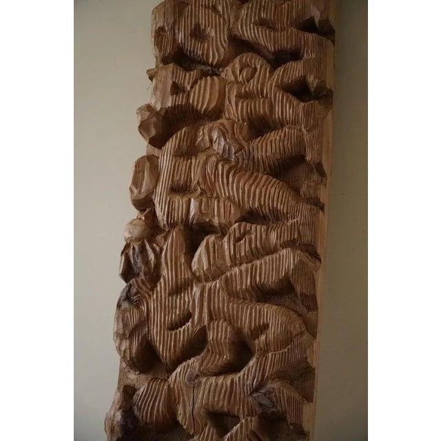Danish Hand Carved Wooden Sculpture, 1970s For Sale - Image 9 of 11