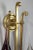 Art Deco Gilded Brass Sconce with Contemporary Glass Globes, 20th Century For Sale - Image 6 of 10