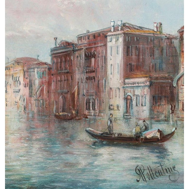 Alfred Pollentine, Grand Canal Mocenigo Palace in Venice, 19th Century, Oil Painting on Canvas For Sale - Image 6 of 14