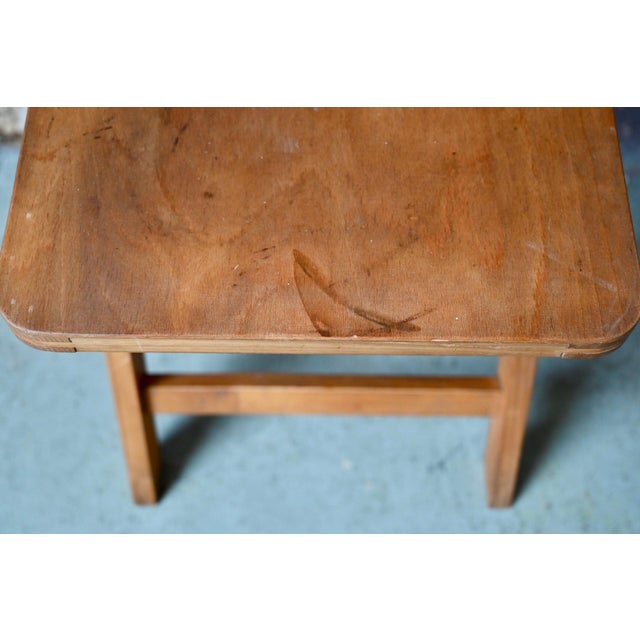 Modernist Fixed Chair in Beech and Plywood, 1970s For Sale - Image 12 of 13