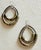 Contemporary Vintage Boho Chic Mixed Metal Double Hoop Statement Earrings For Sale - Image 3 of 8