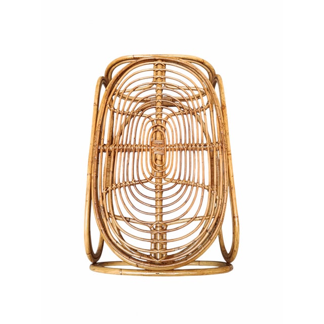 Tito Agnoli Wowen Rattan Coffee Table attributed to Tito Agnoli, Italy, 1960s For Sale - Image 4 of 7