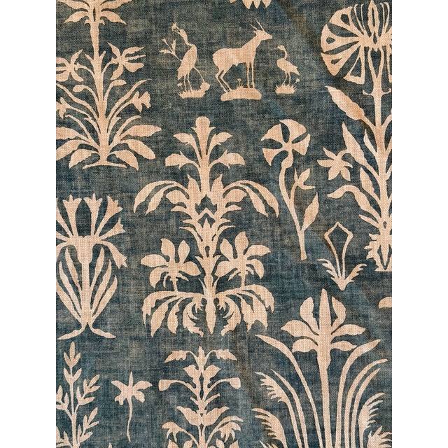 Lewis and Wood Papyrus Fabric 2 Yards Marmara An irresistible pattern with a hieroglyphic quality, based on a 16th century...