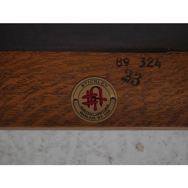 Pair Stickley Arts & Crafts Upholstered Armchairs For Sale - Image 18 of 18