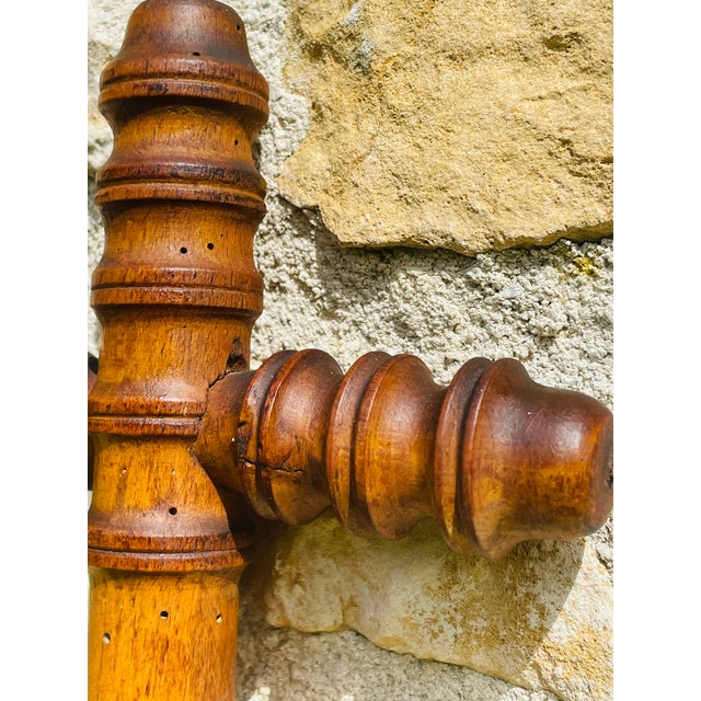 French Faux Bamboo and Turned Wood Mirror, 1900s For Sale - Image 10 of 18
