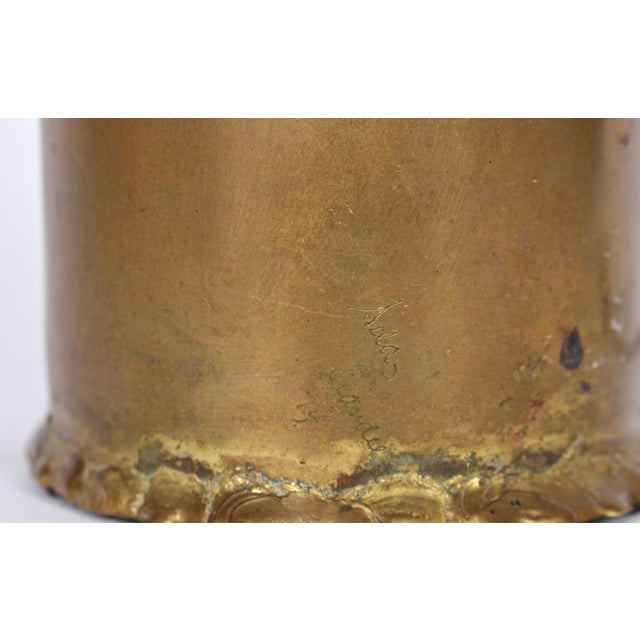 1974 Silas Seandel Torched Mixed Metal Brutalist Table Lamp For Sale - Image 12 of 13