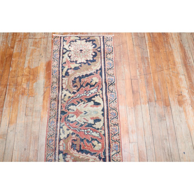 Antique Persian Mahal Fragment Runner - 1'9" x 8'6" For Sale In New York - Image 6 of 9