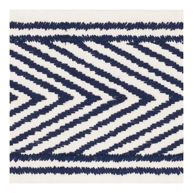 Schumacher Nicholson Tape Trim in Navy For Sale