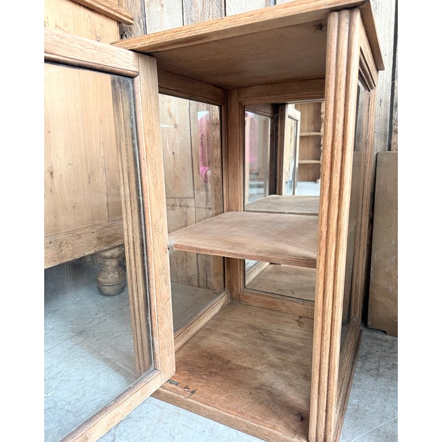 Small Art Deco Oak Display Cabinets, 1920s, Set of 2 For Sale - Image 14 of 18