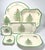 Contemporary Spode “Christmas Tree” 7-Piece Ceramic Dinnerware Serving Hostess Set For Sale - Image 3 of 12