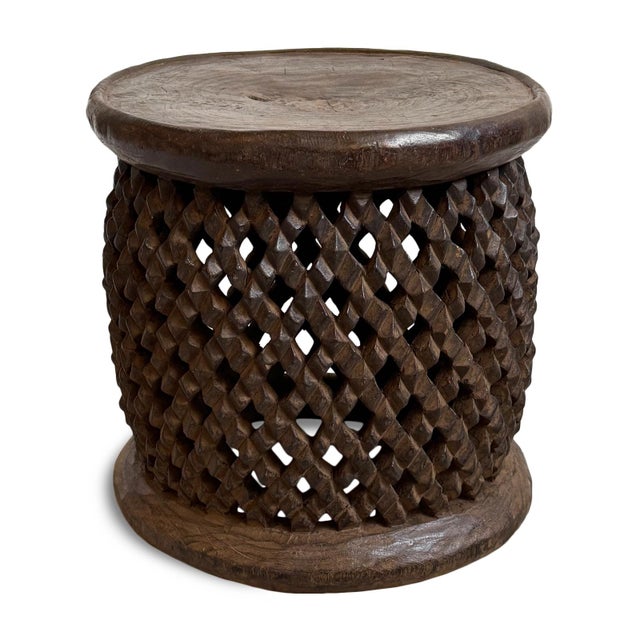 Mid 20th Century Mid 20th Century Tribal Modern Vintage Bamileke Stool / Side Table For Sale - Image 5 of 5