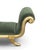 Vintage Hollywood Regency Neoclassical Giltwood Scroll-Arm Bench in Green Velvet For Sale - Image 4 of 12