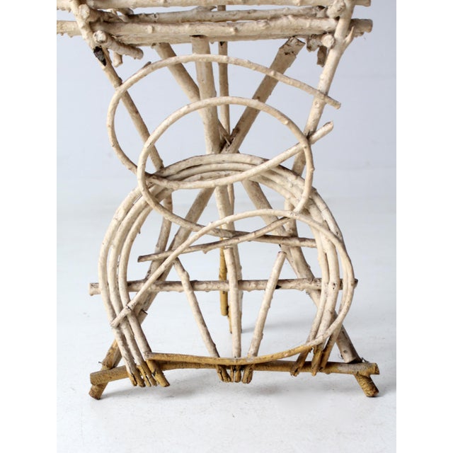 Antique Adirondack Twig Planter Table For Sale - Image 6 of 12
