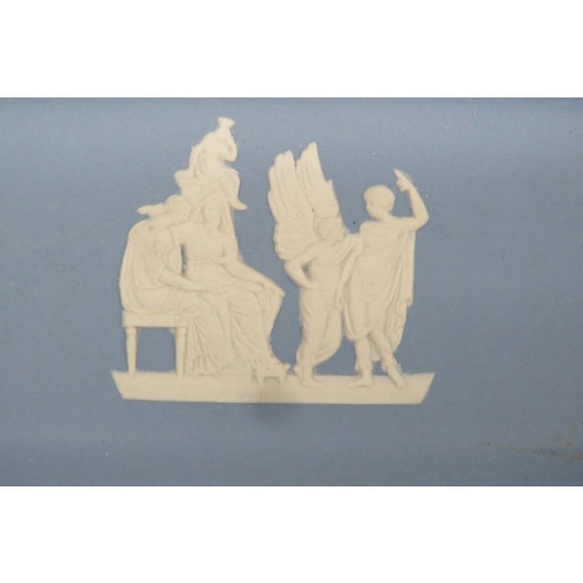 Wedgwood Jasperware Blue Tray Rectangular Trinket Pin Dish Plate British 4683b For Sale - Image 9 of 14