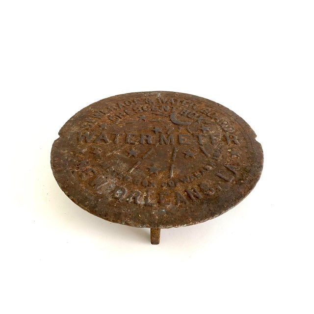 Early 20th Century 1920s Salvaged Nola Water Meter Cover For Sale - Image 5 of 7