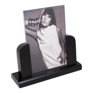 Modernist Black Lucite Picture Frame