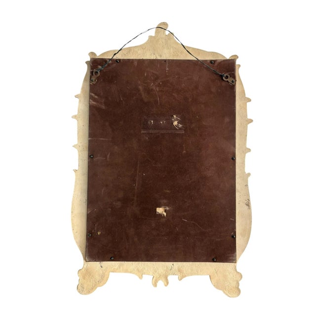 Wood Vintage Serge Roche Style Small Wall Mirror For Sale - Image 7 of 7