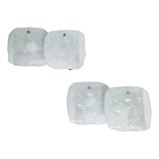 Frosted Glass Wall Sconces from Kalmar Francken KG, 1970s, Set of 2 For Sale
