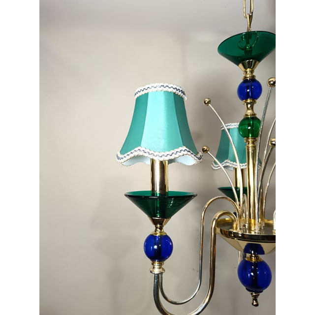 Vintage Hollywood Regency Chandelier in Murano Glass from Seguso, 1980s For Sale - Image 9 of 16