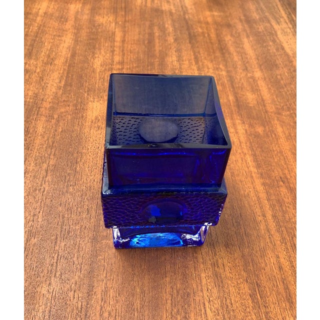 Space Age Glass Block Vase, 1960s For Sale - Image 10 of 18
