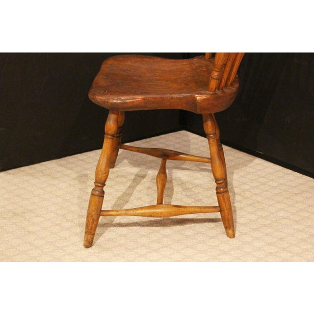 Early 19th Century American Fan Back Windsor Side Chair For Sale In Raleigh - Image 6 of 10